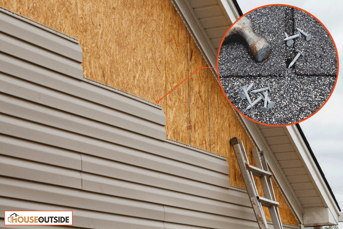 A vinyl siding installation on a house, Can Roofing Nails Be Used For Vinyl Siding?