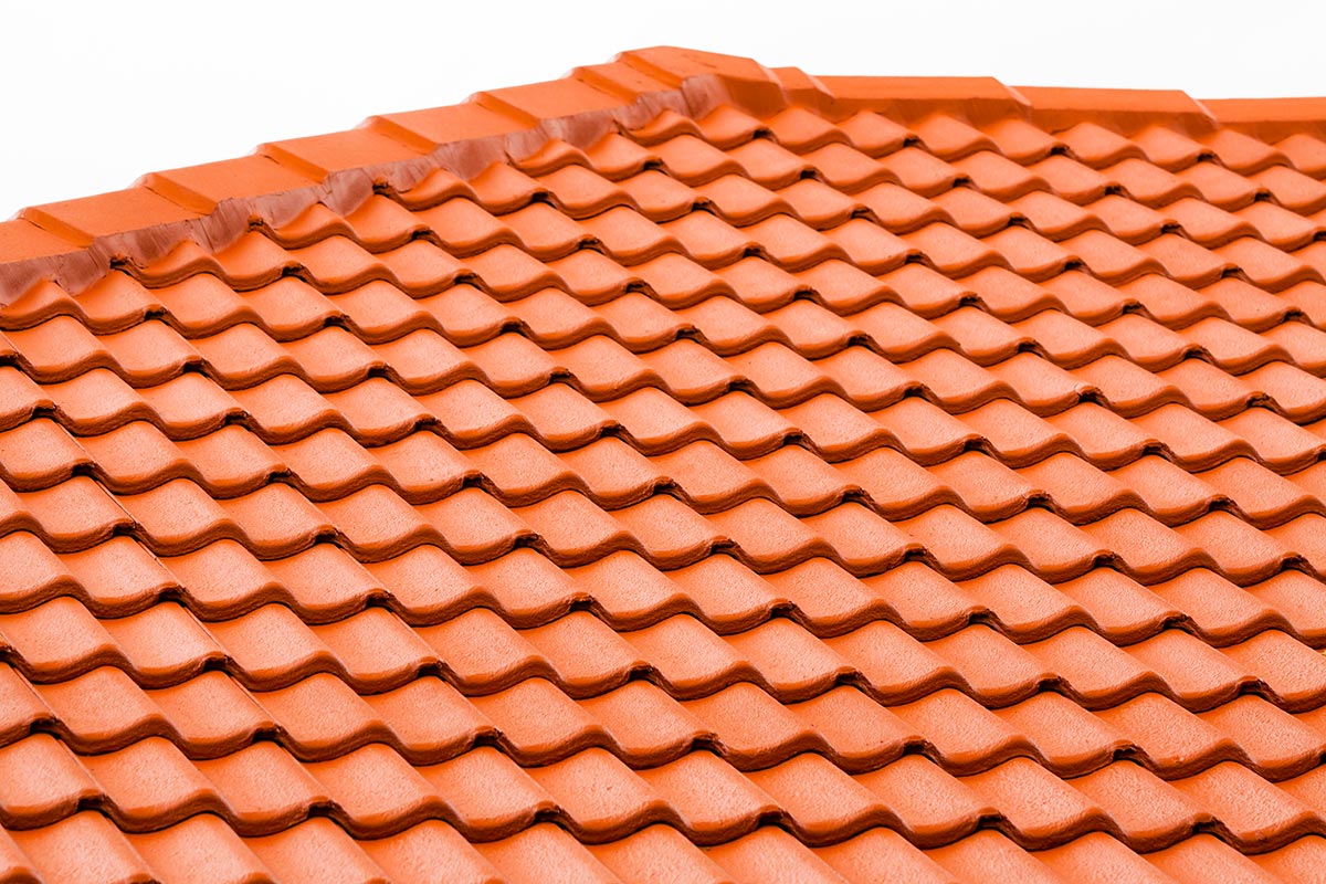 Roof with red terracotta tiles