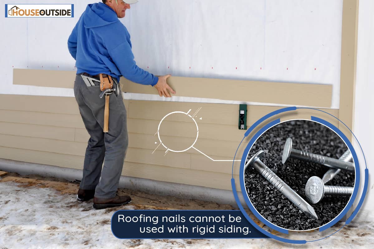 Carpenter using gauge to install fibrous cement siding, Can You Use Roofing Nails For Hardie Siding?