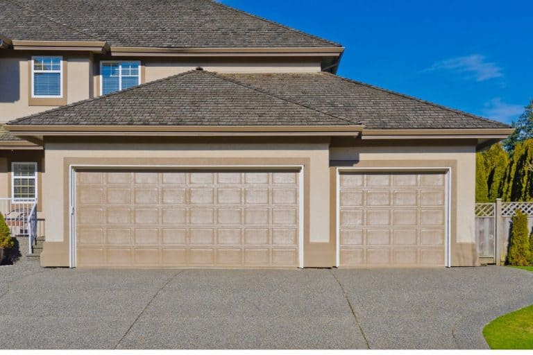 Double doors and one door garage. North America. - When To Replace Garage Door Trim?