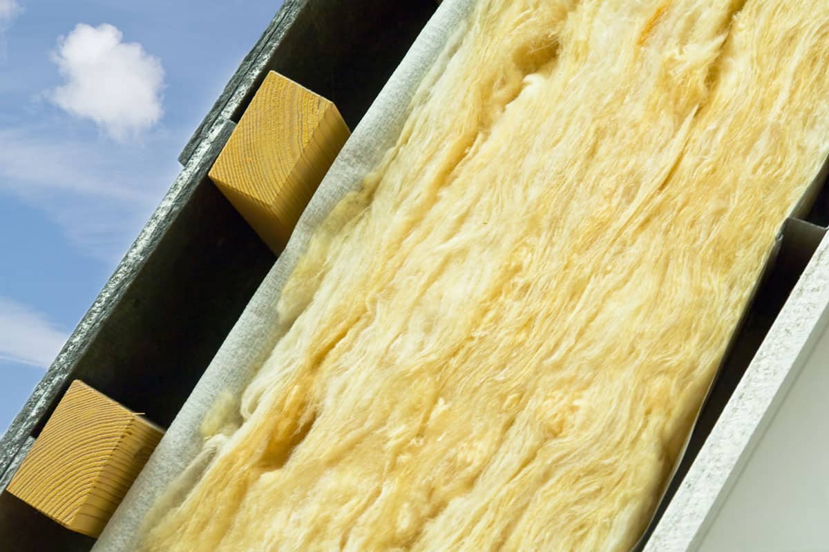 close up photo of a roof insulation layers of the roof