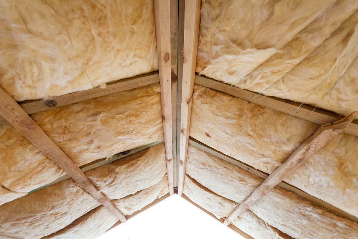 photo of a house roof with roof insulators installed inside