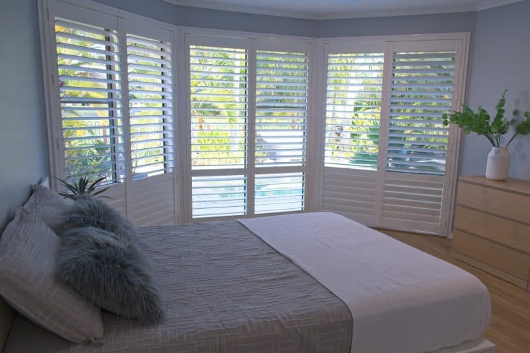 Luxury plantation shutters in bedroom - Can Plantation Shutters Be Installed On Awning Windows