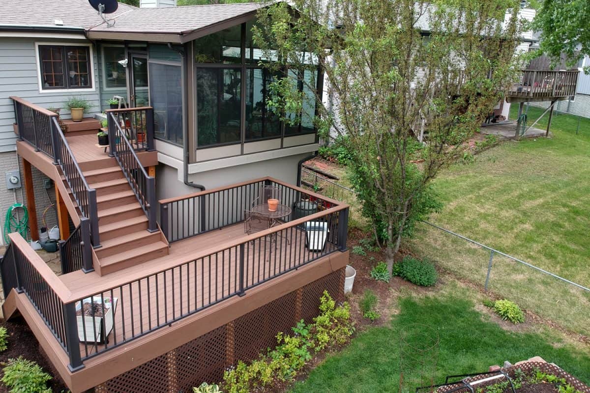 Remodeled home with sunroom and composite deck

